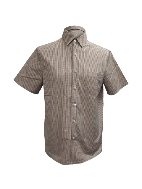 Prada Pre-Owned Gingham button-down shirt Neutrals MRPPUGBCL578511M