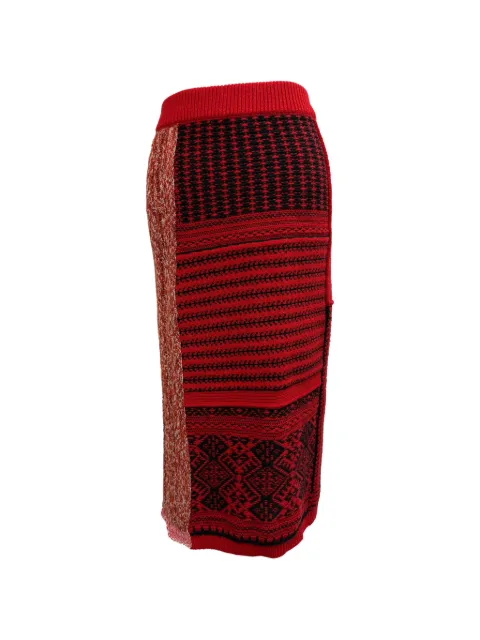 Burberry Pre-Owned Tweed pattern skirt Red RFCPUGBCL719072W