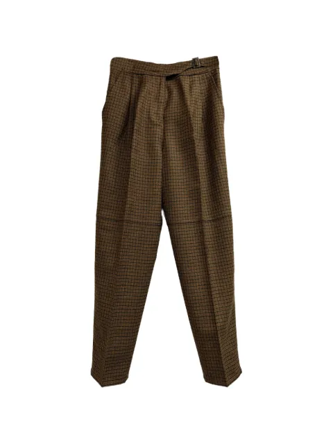 Etro Vintage Checked belted trousers Brown HNPUGBCL720772W