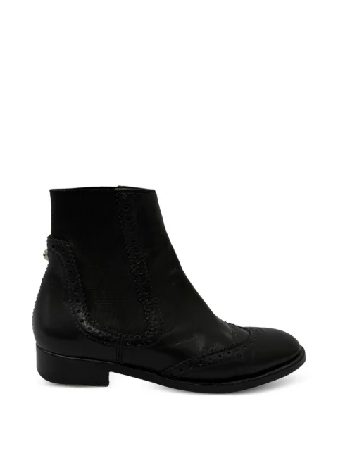 Balenciaga Pre-Owned perforated wingtip Chelsea boots Black TONPUGBSH546065W