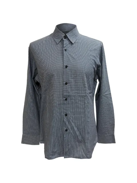 Prada Pre-Owned patterned button-down shirt Blue RFCPUGBCL719297M