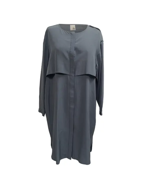 Iris & Ink belted long-sleeve dress Black TONPUGBCL635415W