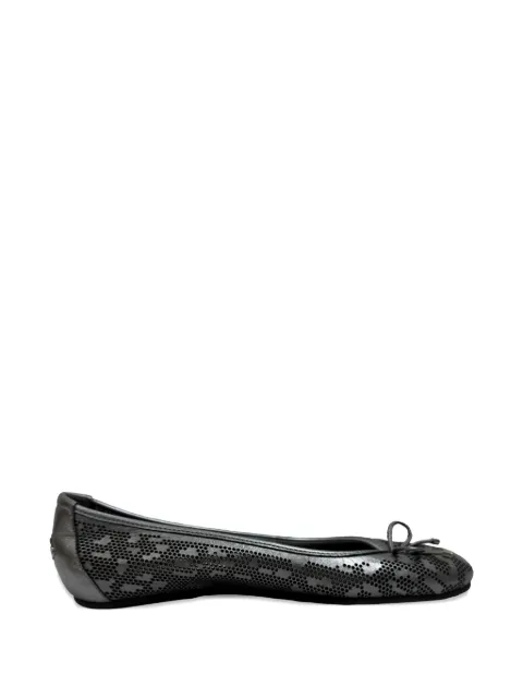 Jimmy Choo Pre-Owned perforated leather ballet flats Silver RFCPUGBSH719097W