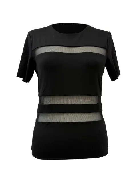 Pre-Owned Alexander Wang mesh-accent T-shirt Black TONPUGBCL544730W