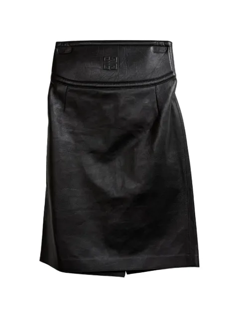 Givenchy Pre-Owned Cutout embossed skirt Black RFCPUGBCL735604W