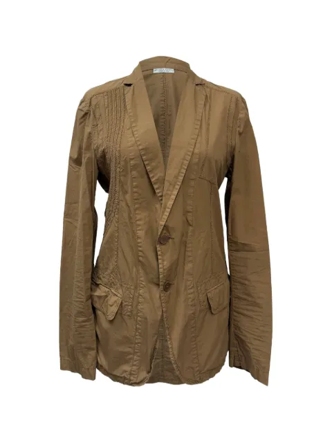 Bottega Veneta Pre-Owned single-breasted buttoned blazer Brown MRPPUGBCL511214W