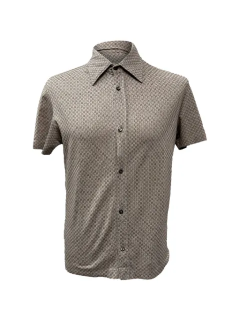 Prada Pre-Owned patterned knitted shirt Neutrals MRPPUGBCL536961M