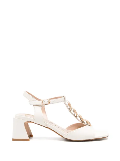 CAFèNOIR chain-link T-bar sandals White C1MC4006