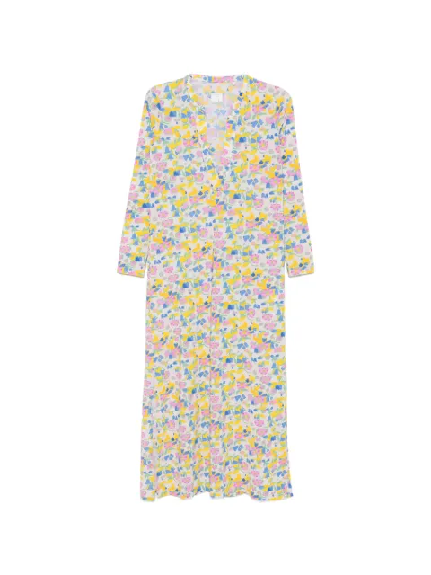 Caliban floral-print long-sleeve dress White YW4PD7