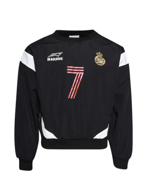 RHUDE Lago soccer jersey sweater Black RHPS26ST01106