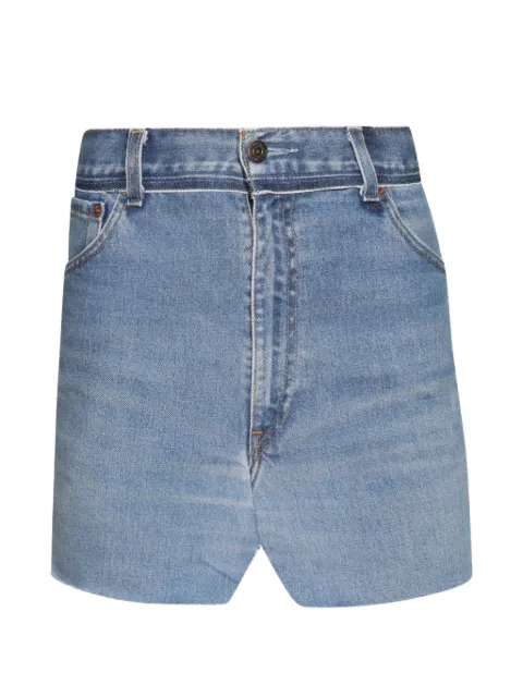 VETEMENTS cut-up denim skirt Blue WE76DK347N3