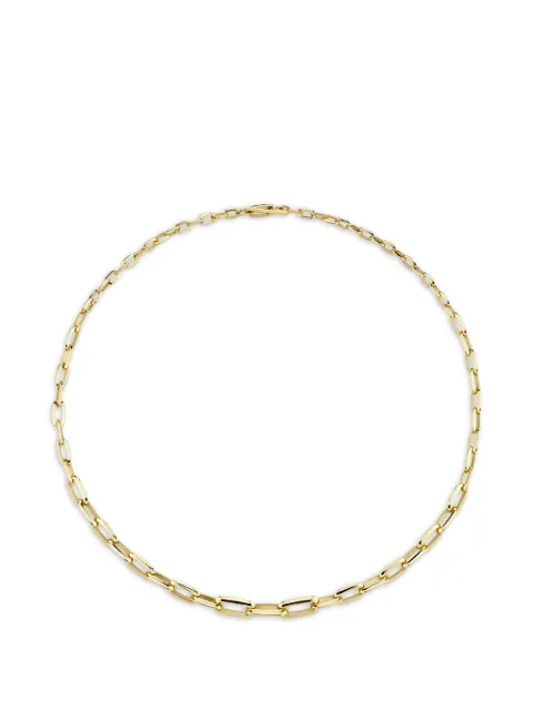 Lizzie Mandler Fine Jewelry Chubby Knife Edge oval link necklace Gold N103