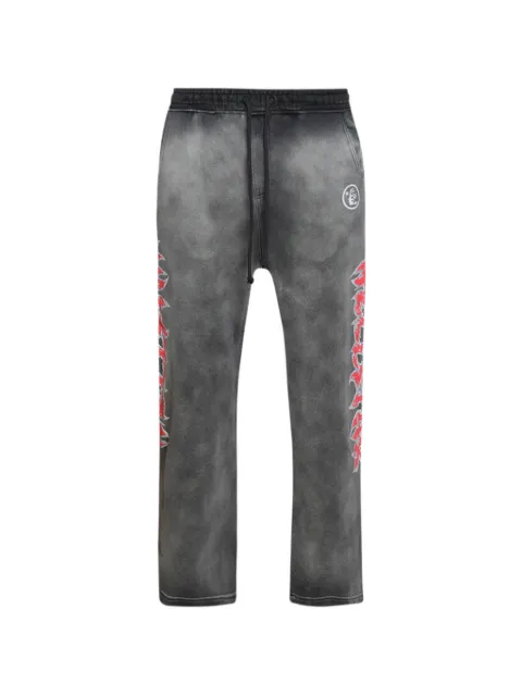 HELLSTAR Stars Shine graffiti-print track pants Grey HSSS26SW4BLK
