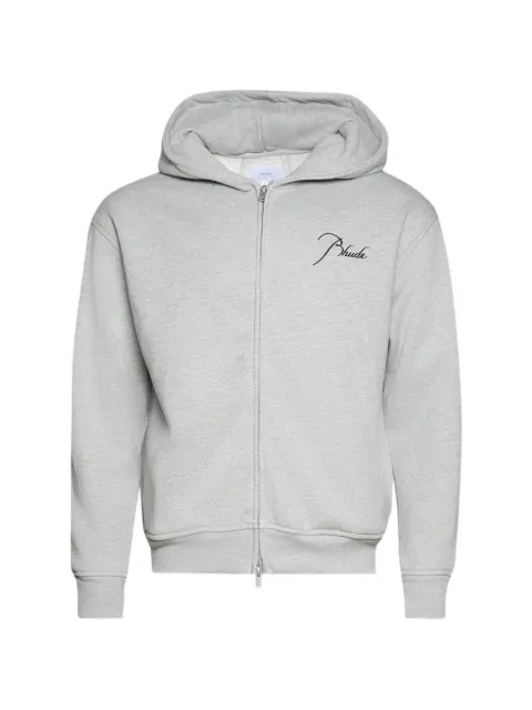 RHUDE Classique zip-up hoodie Grey RHPS26HO03103