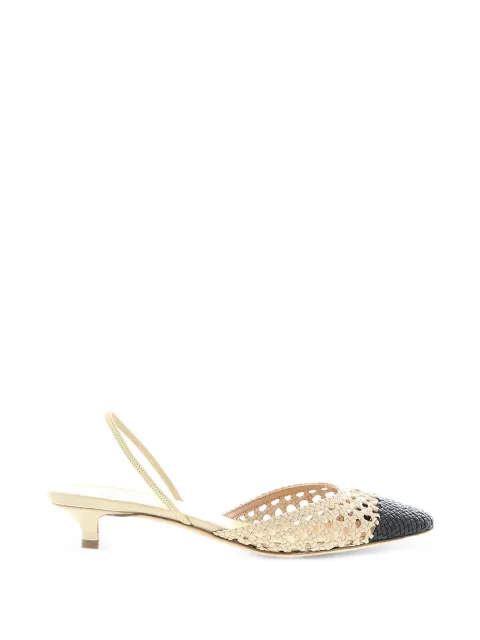 Francesco Russo crochet leather sandals White R1P1021