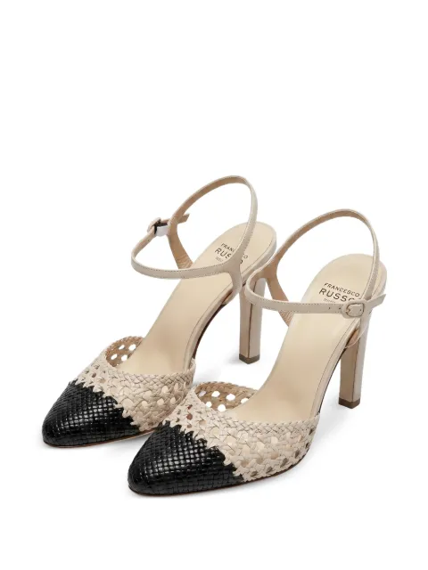Francesco Russo crochet-knit sandals Neutrals R1P954