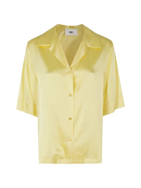 SOLOTRE satin-finish short-sleeved shirt Yellow M1AB0093098