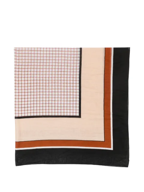Saint Laurent Pre-Owned 1970s checked border scarf Neutrals SL250BDE