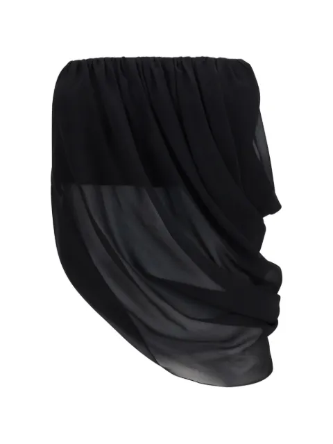 FRANCESCO MURANO draped strapless blouse Black TP257T07