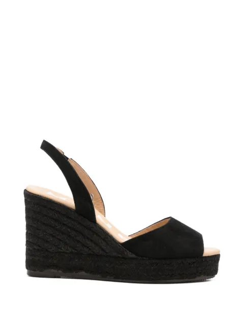 Manebi suede jute-sole heeled sandals Black R22WCBLACKONTONE