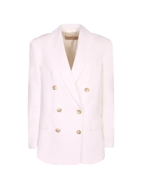 Blanca Vita double-breasted peak-lapels blazer Pink 3792