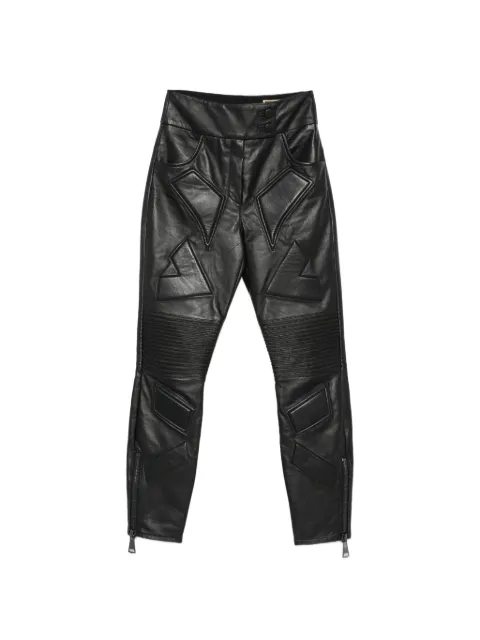MITILIANE COUTURE panelled leather trousers Black 7068