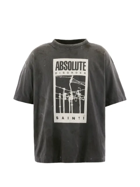 SAINT MXXXXXX x Kosuke Kawamura graphic-print T-shirt Black SMMK80000C07