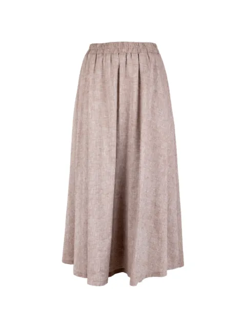 cinque elasticated-waistband pleated maxi skirt Neutrals GIGLIO