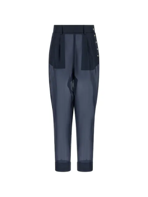 Jejia Giulio semi-transparent trousers Blue MJD272003764NAVYBLUE