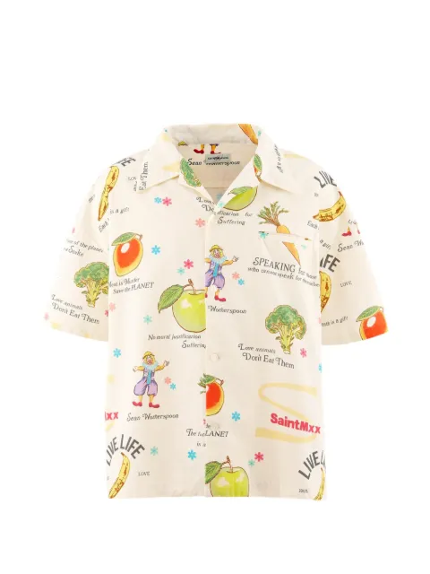 SAINT MXXXXXX x Sean Wotherspoon graphic-print shirt White SMMK80000C10