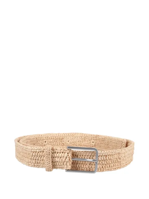 Maison Kitsuné woven-raffia belt Neutrals QU05501OF00190428