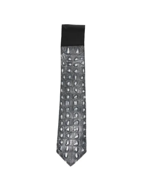 MITILIANE COUTURE embossed leather tie Grey 13009