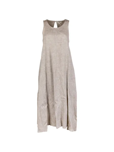 Peserico gathered tiered dress Neutrals S02226D