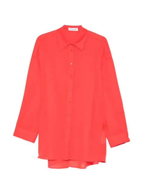 The Frankie Shop Melia open-back shirt Red SDFS218777000103