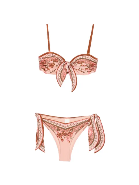 ZIMMERMANN paisley-print bikini Pink 3064WSS261