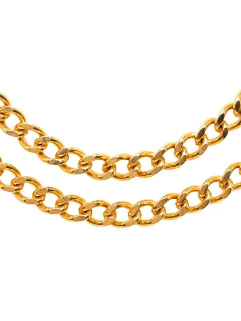 CHANEL Pre-Owned 1950-1970 Gold Plated Double Strand Link Chain Necklace costume necklace Gold BNMYA37PLGQ1I6BT