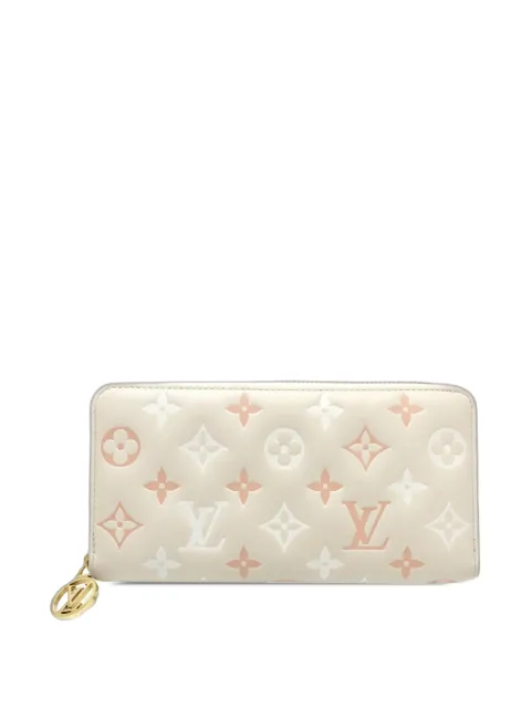 Louis Vuitton Pre-Owned 2021-2026 Tricolor Monogram Embossed Lambskin Zippy Wallet long wallets Brown 6YNFLZZ1R3WY5JE0