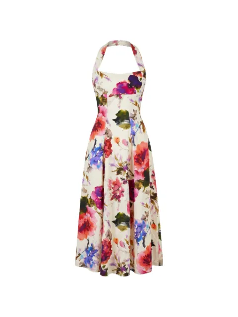 Nicholas Elisabeth dress - watercolor flora White S26D2934LB
