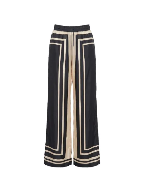 Nicholas Sandra pant - black ivory scarf print Black S26P0723VS