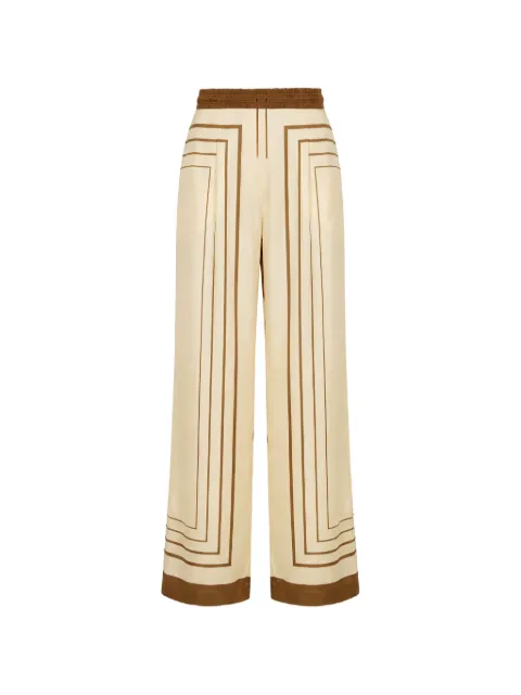 Nicholas Sandra pant - ivory spice scarf print Neutrals S26P0723VS