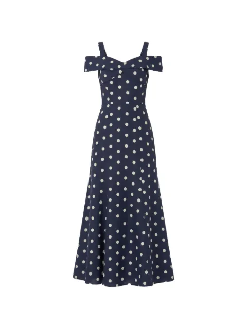 Nicholas Ivana dress - navy polka-dot Blue R26D2844LB