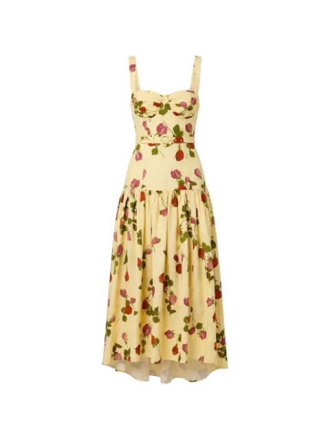 Nicholas Drenica dress - fallen roses Yellow S26D2278LB