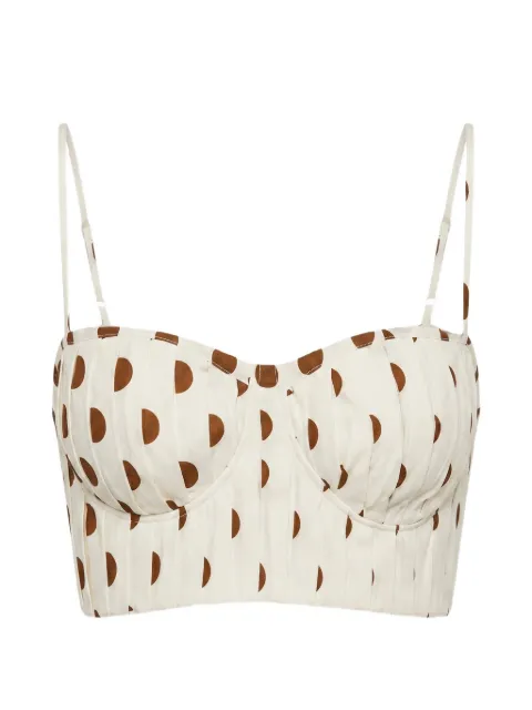 Nicholas Crina polka-dot top White S26T1662LB