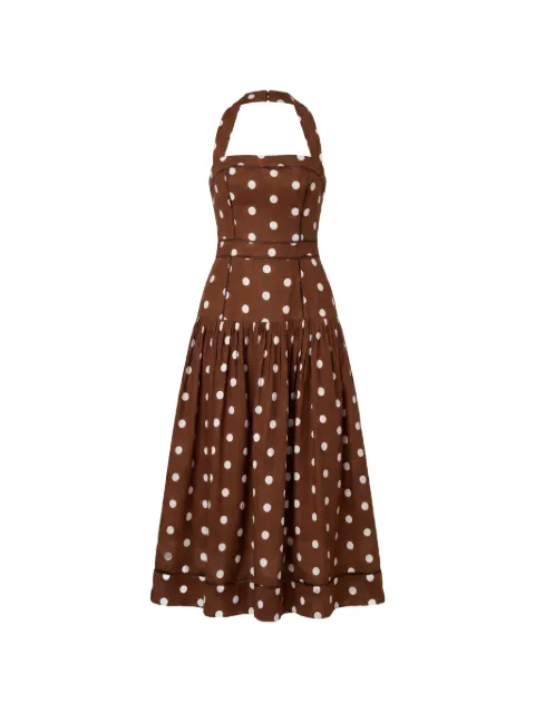 Nicholas Vivianne dress - spice ivory polka-dot Brown S26D2879LB