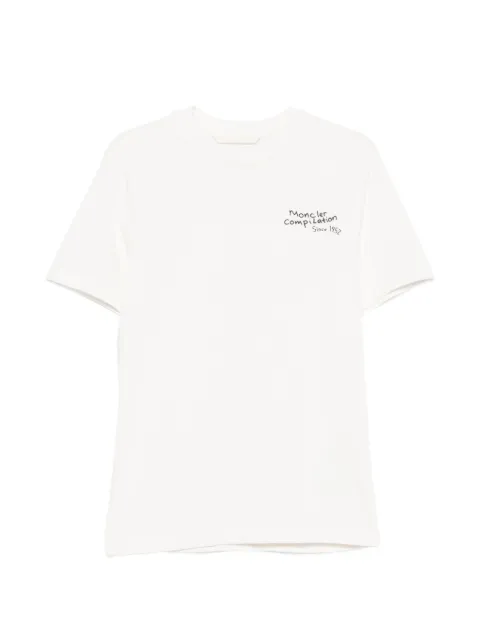 Moncler logo-print short-sleeve T-shirt White L20918C0003289AUG