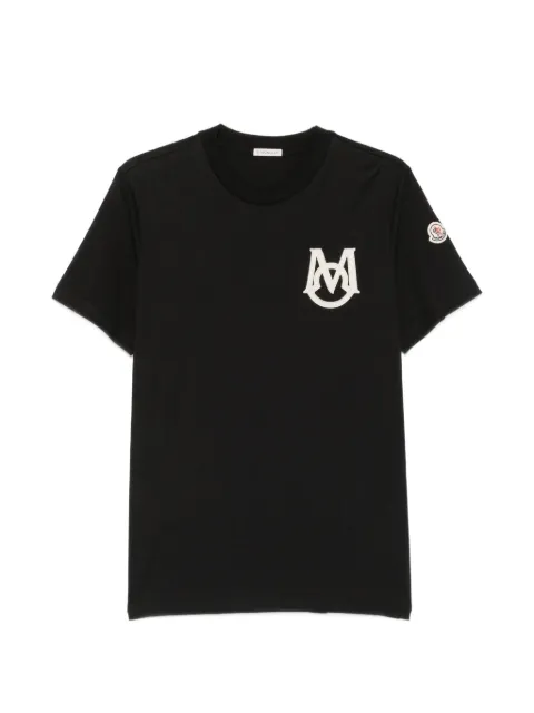 Moncler logo-patch T-shirt Black L20918C000398390T