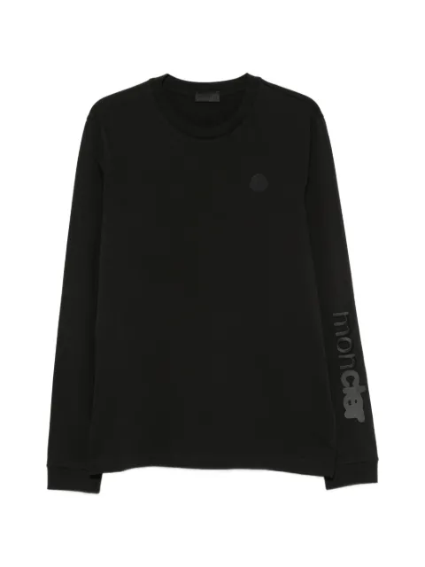Moncler logo-patch long-sleeve T-shirt Black L20918D0000389AUG