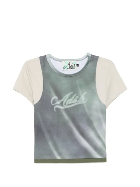 Andersson Bell logo-print layered T-shirt Grey ATB1491W