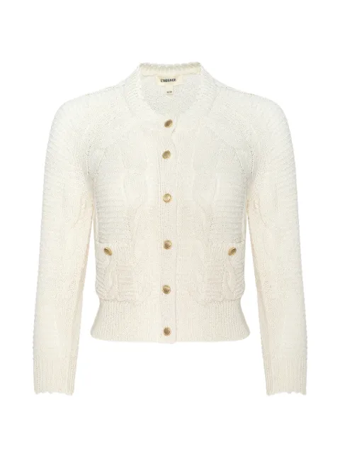 L'Agence Darcy cable-knit cardigan Neutrals 80213TFZIVOR