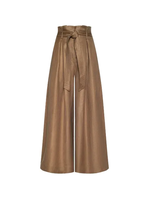 L'Agence Lowen belted palazzo pants Brown 2866JCRBARL